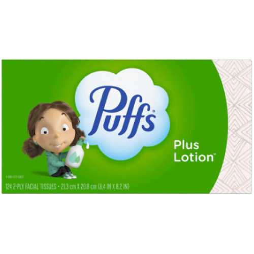Сухі серветки для носу Puffs 124 шт